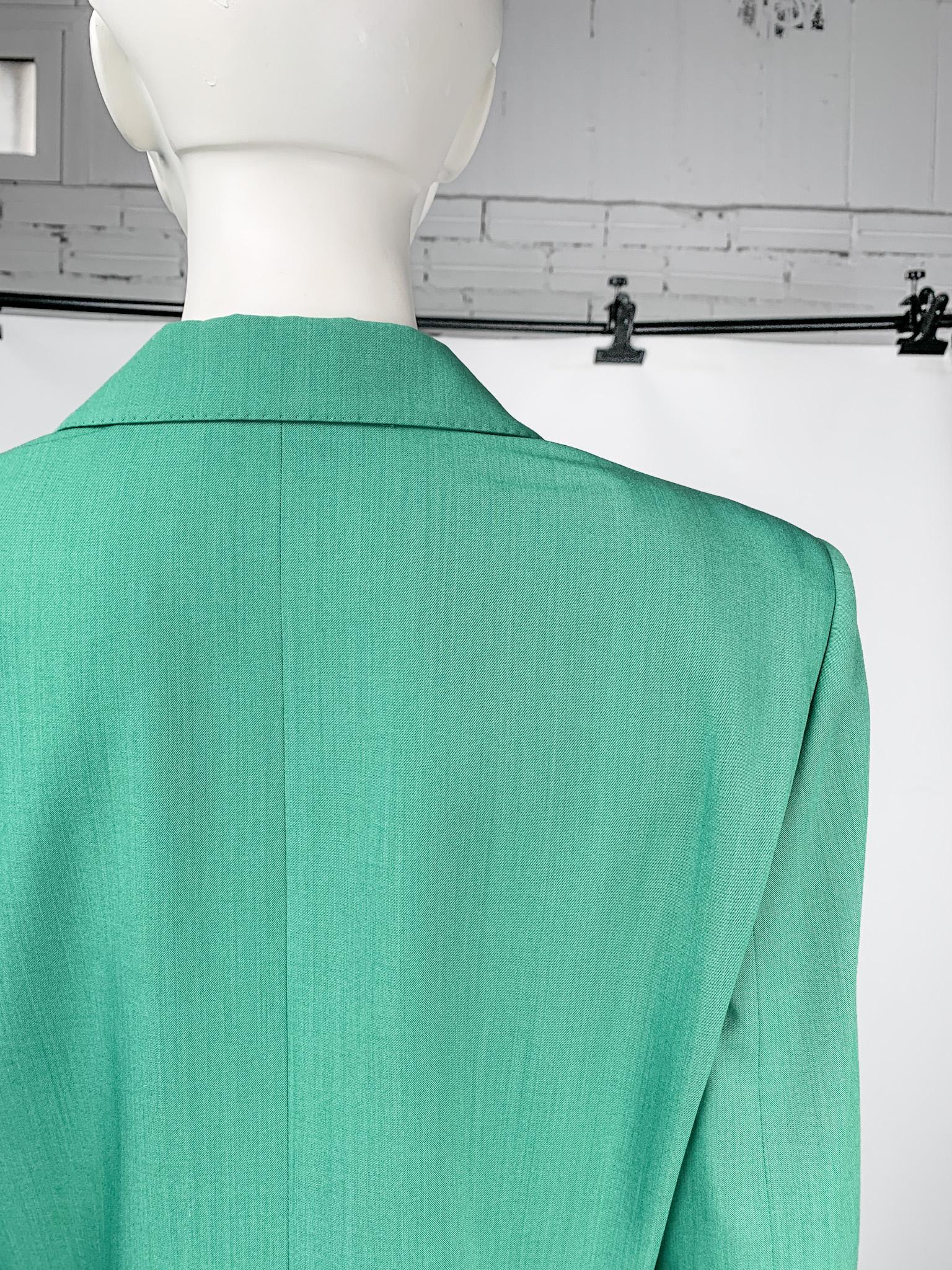 Women's MaxMara solid colour mint green wool & silk trouser suit, trousers, blazer