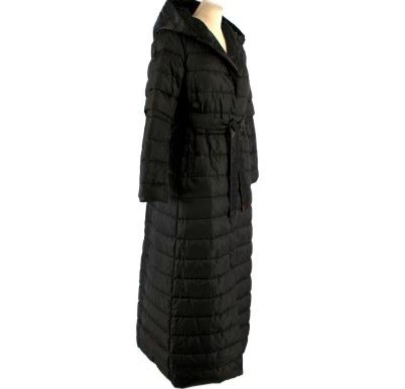 MaxMara The Cube Long Black Reversible Down Coat In Excellent Condition For Sale In London, GB