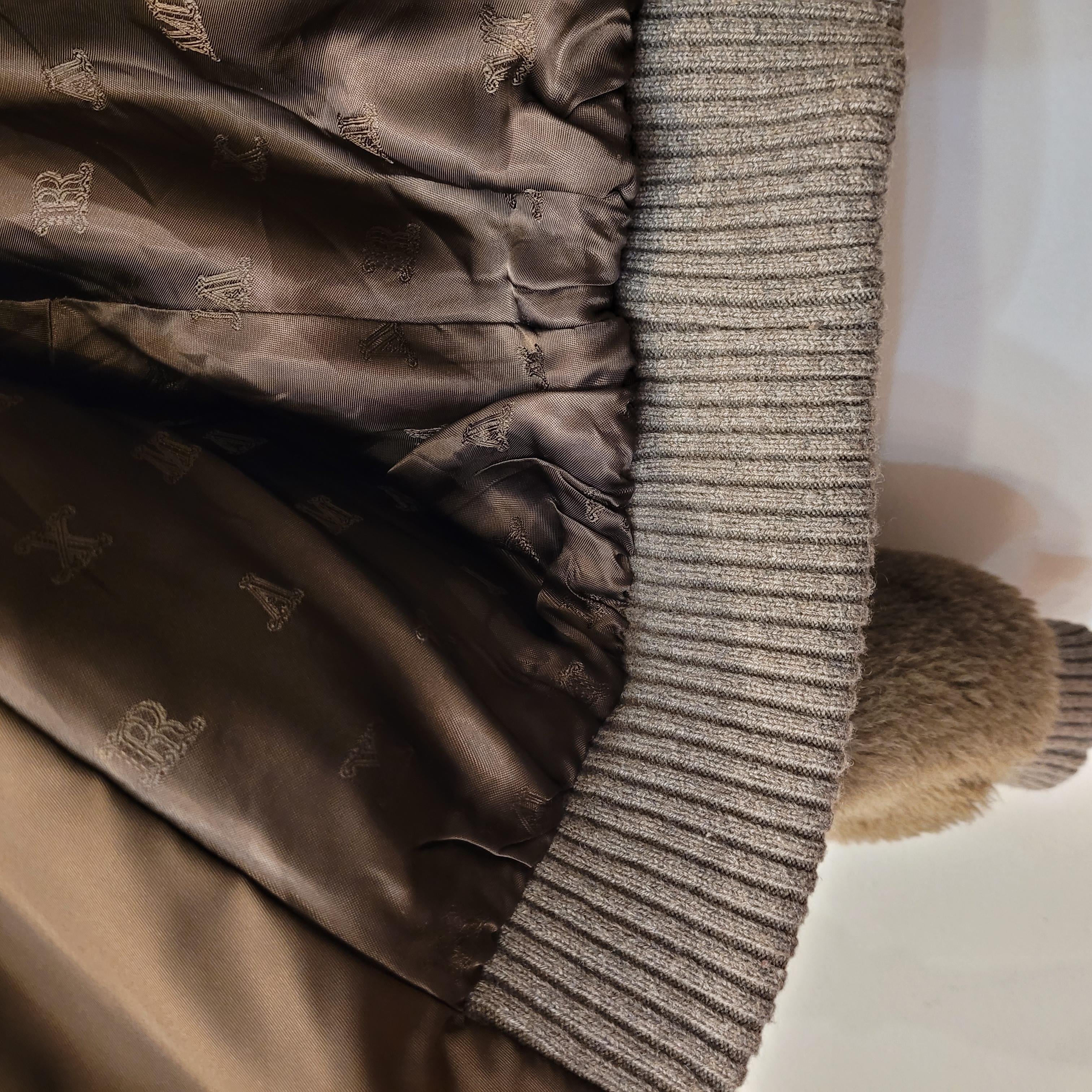 MaxMara turtledove Saturno Alpaca Blend Crop Bomber Jacket 5
