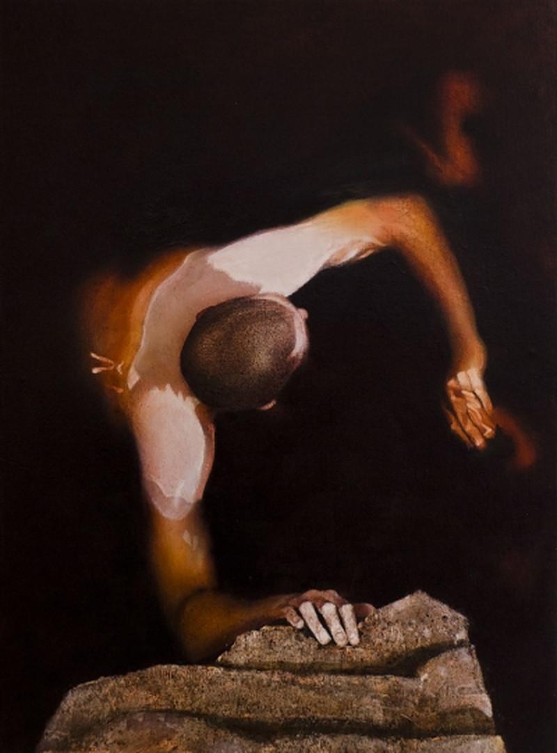 Maxwell DOIG Figurative Painting –  Figur in Moorland Water VI, 2011 