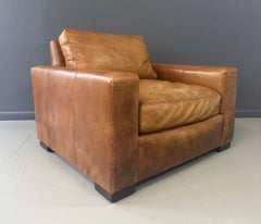 Maxwell Leather Lounge Chair by Restoration Hardware