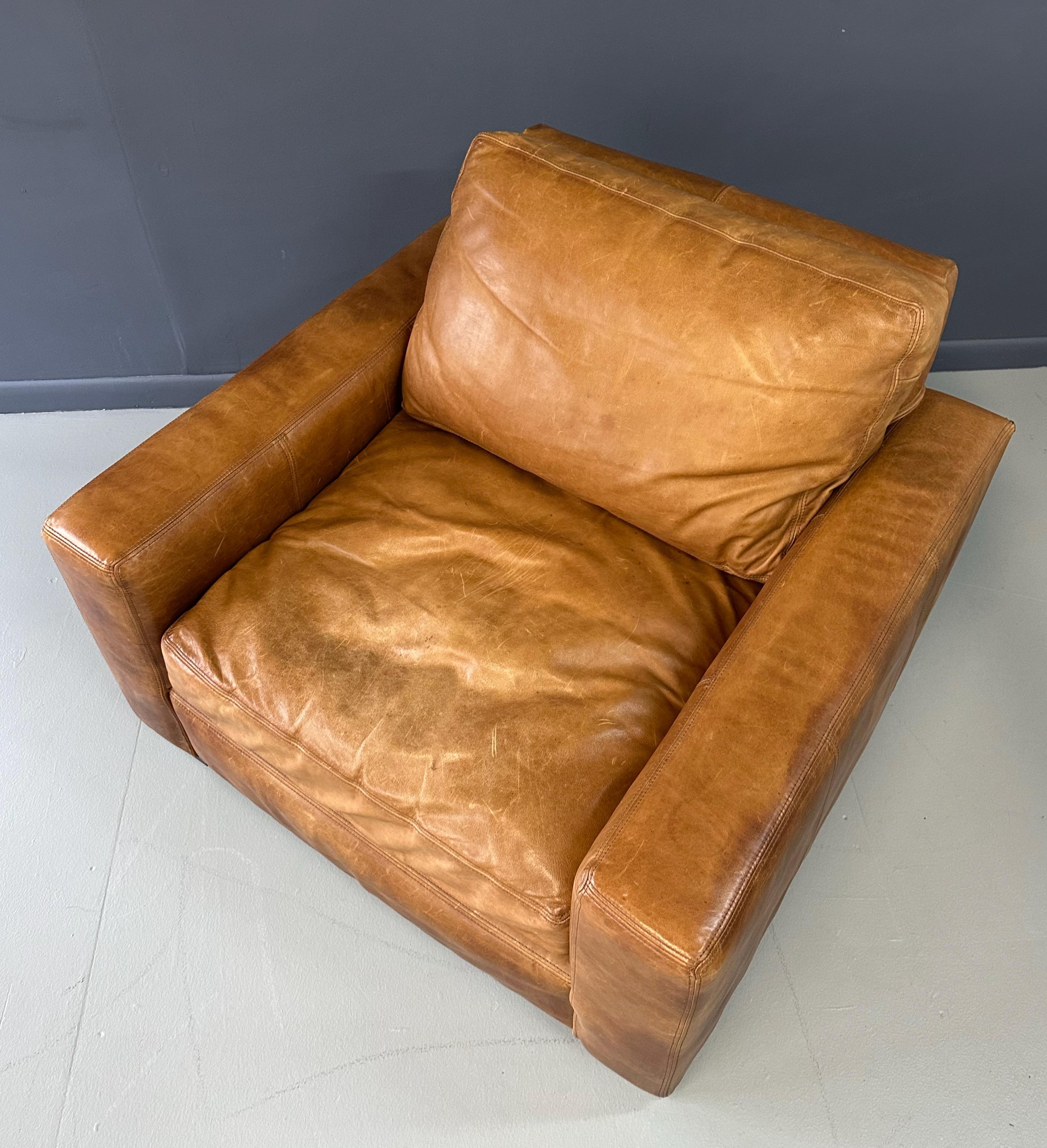 Maxwell Leather Lounge Chair by Restoration Hardware 2