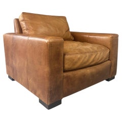 Maxwell Leather Lounge Chair by Restoration Hardware