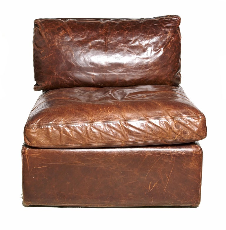Maxwell Leather Sectional Sofa by Restoration HardwareFour Sections at