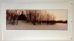 Architecture, Winter Landscape, Large Panoramic Color Photograph Signed Photo