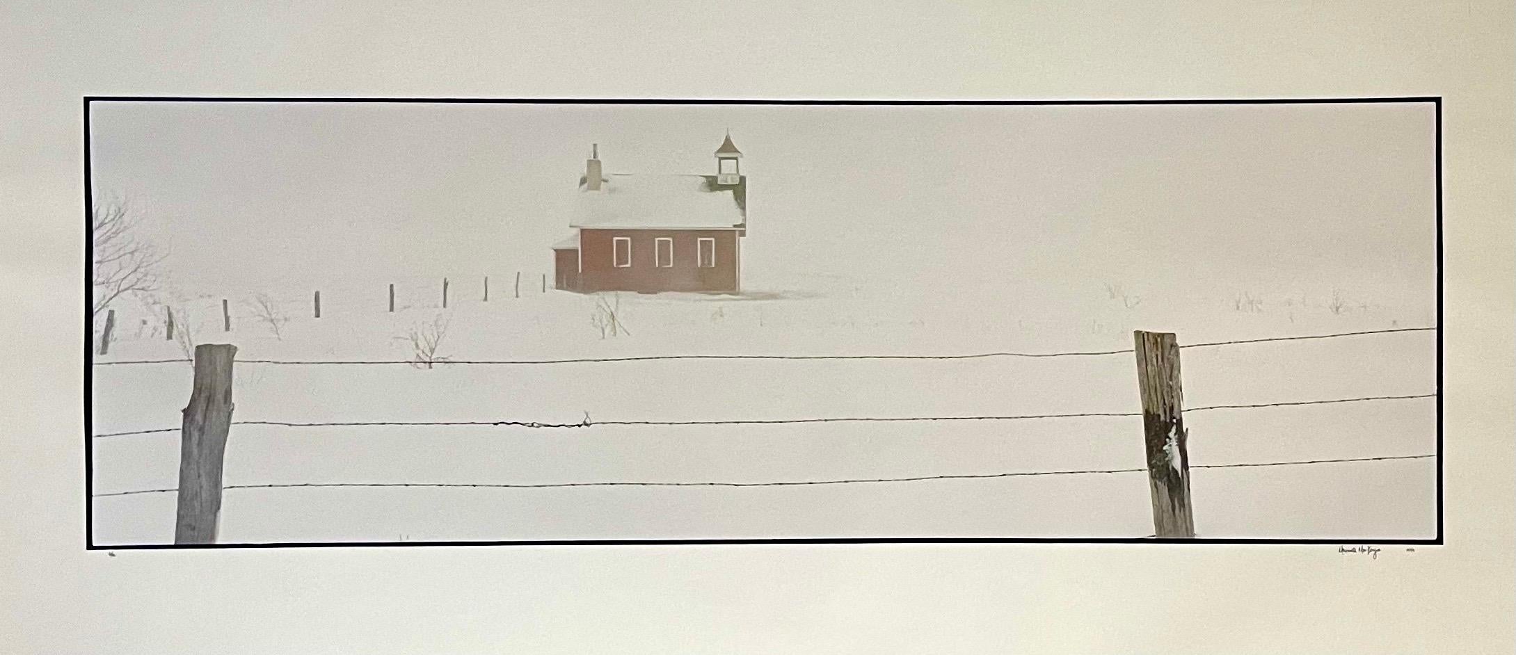 Architettura, paesaggio invernale, grande foto panoramica a colori firmata Foto - Photograph Realismo americano di Maxwell Mackenzie