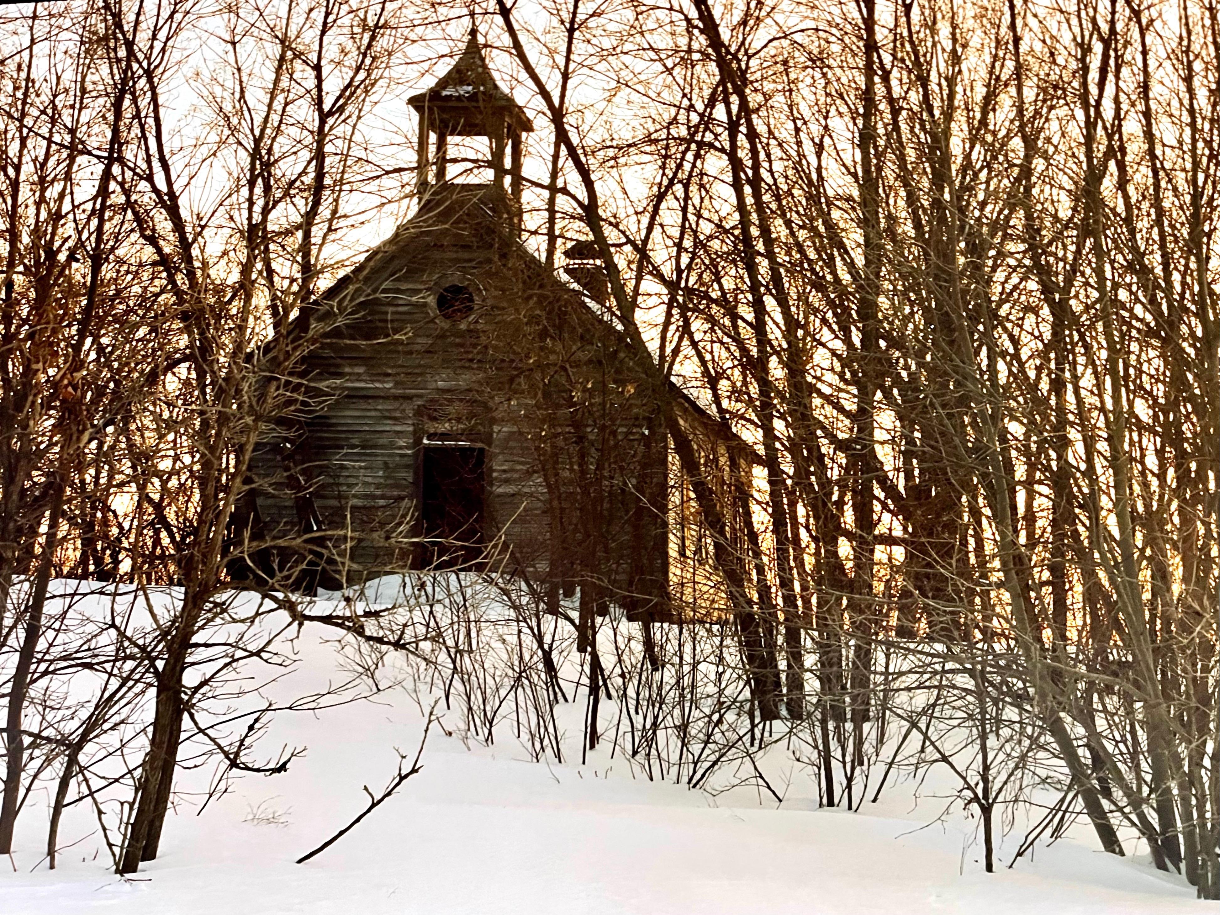 Architecture, Winter Landscape, Large Panoramic Color Photograph Signed Photo For Sale 4