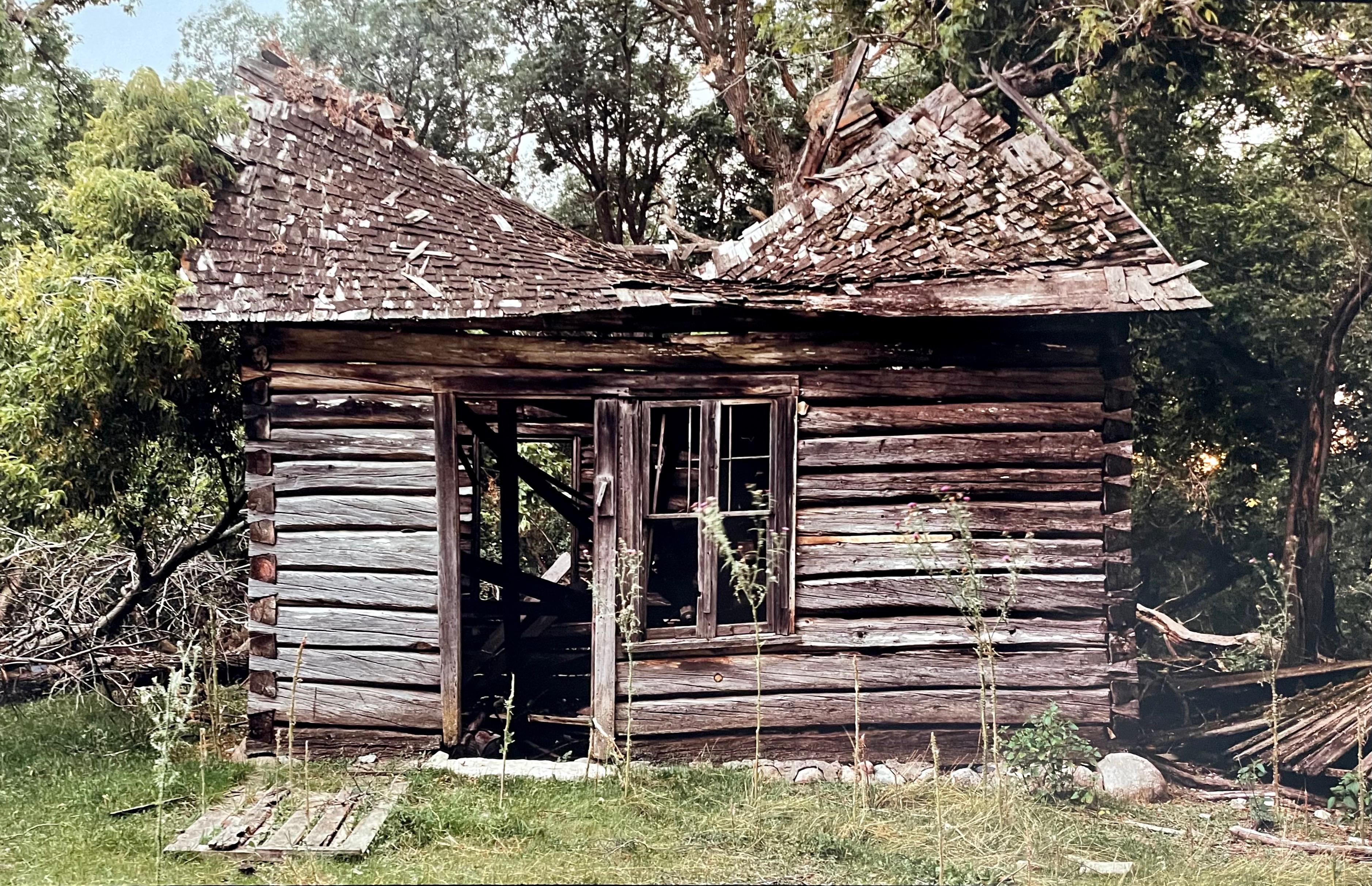 Bauernhof-Sommerlandschaft, große Panoramik-Vintage-Farbfotografie, signiertes Foto – Photograph von Maxwell Mackenzie