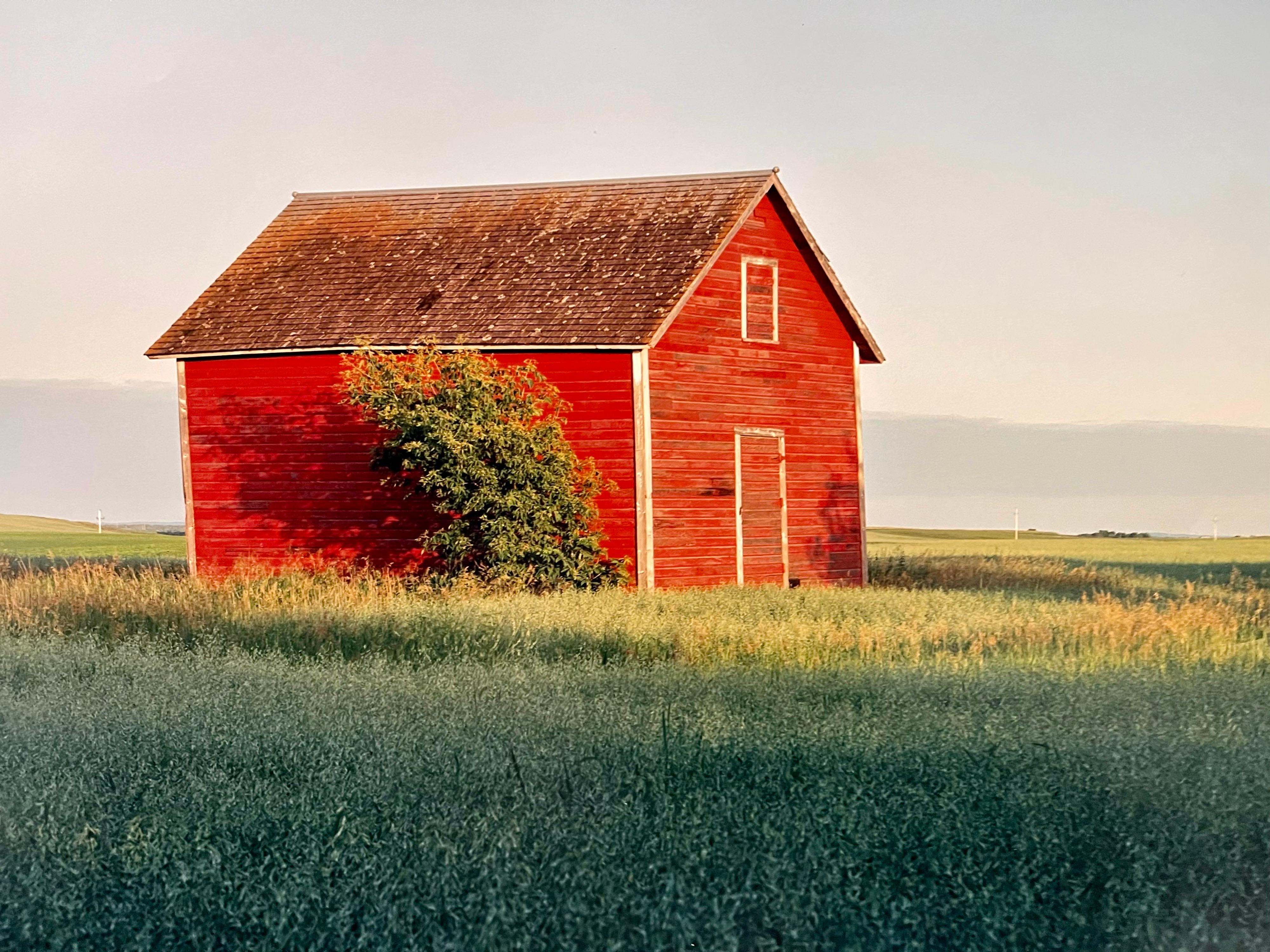 Farm, Summer Landscape, Large Panoramic Vintage Color Photograph Signed Photo 3