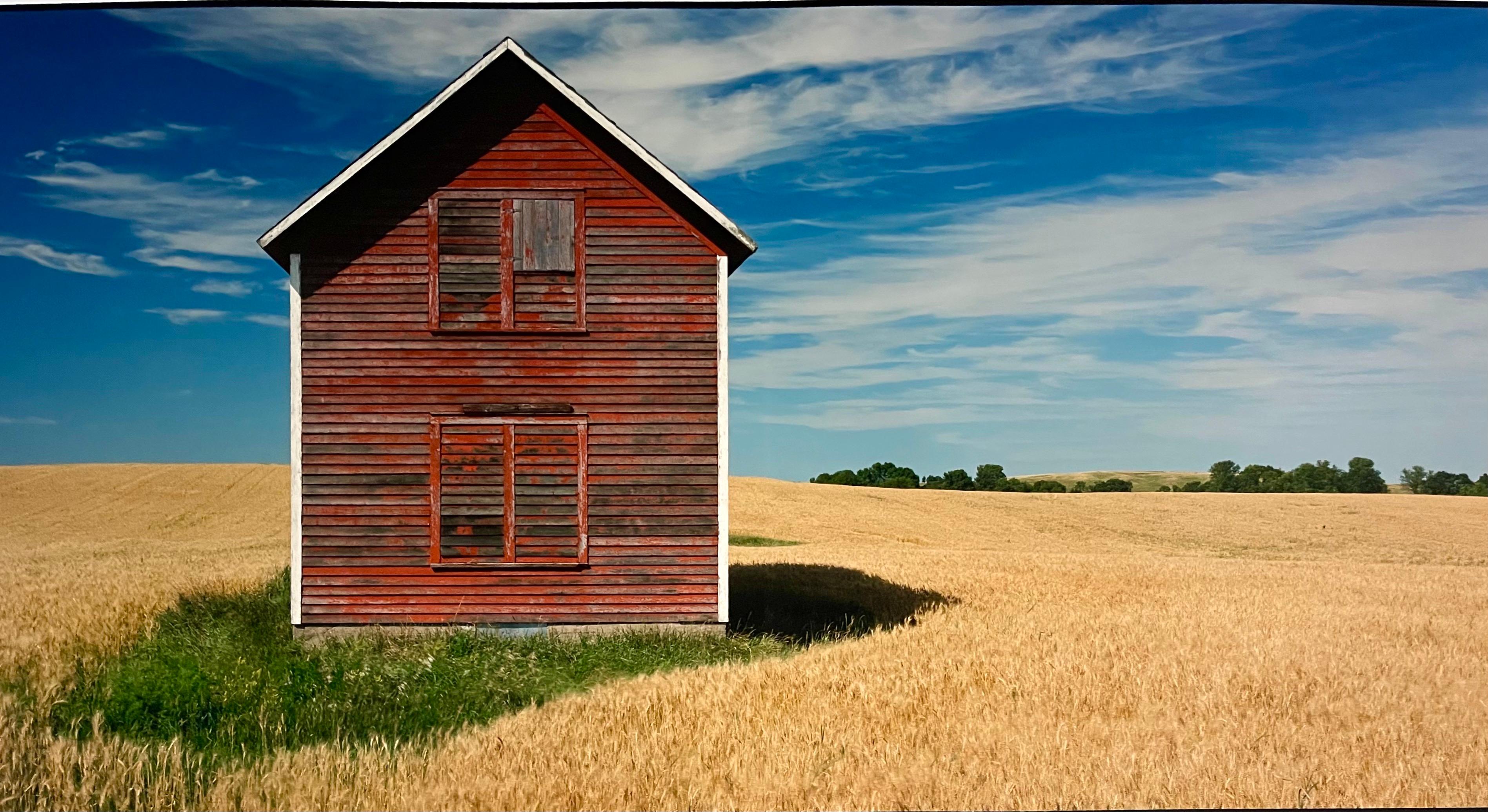 Farm, Summer Landscape, Large Panoramic Vintage Color Photograph Signed Photo 1