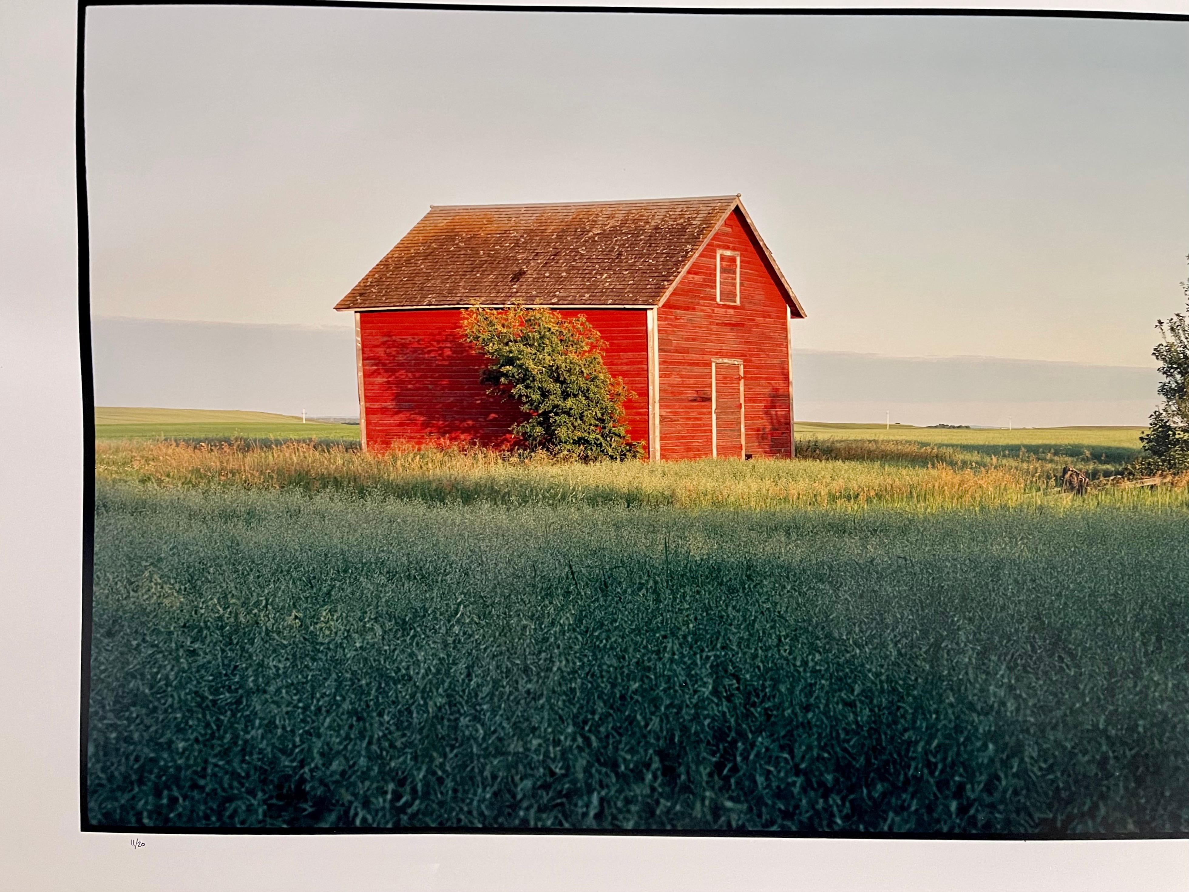 Farm, Summer Landscape, Large Panoramic Vintage Color Photograph Signed Photo 4