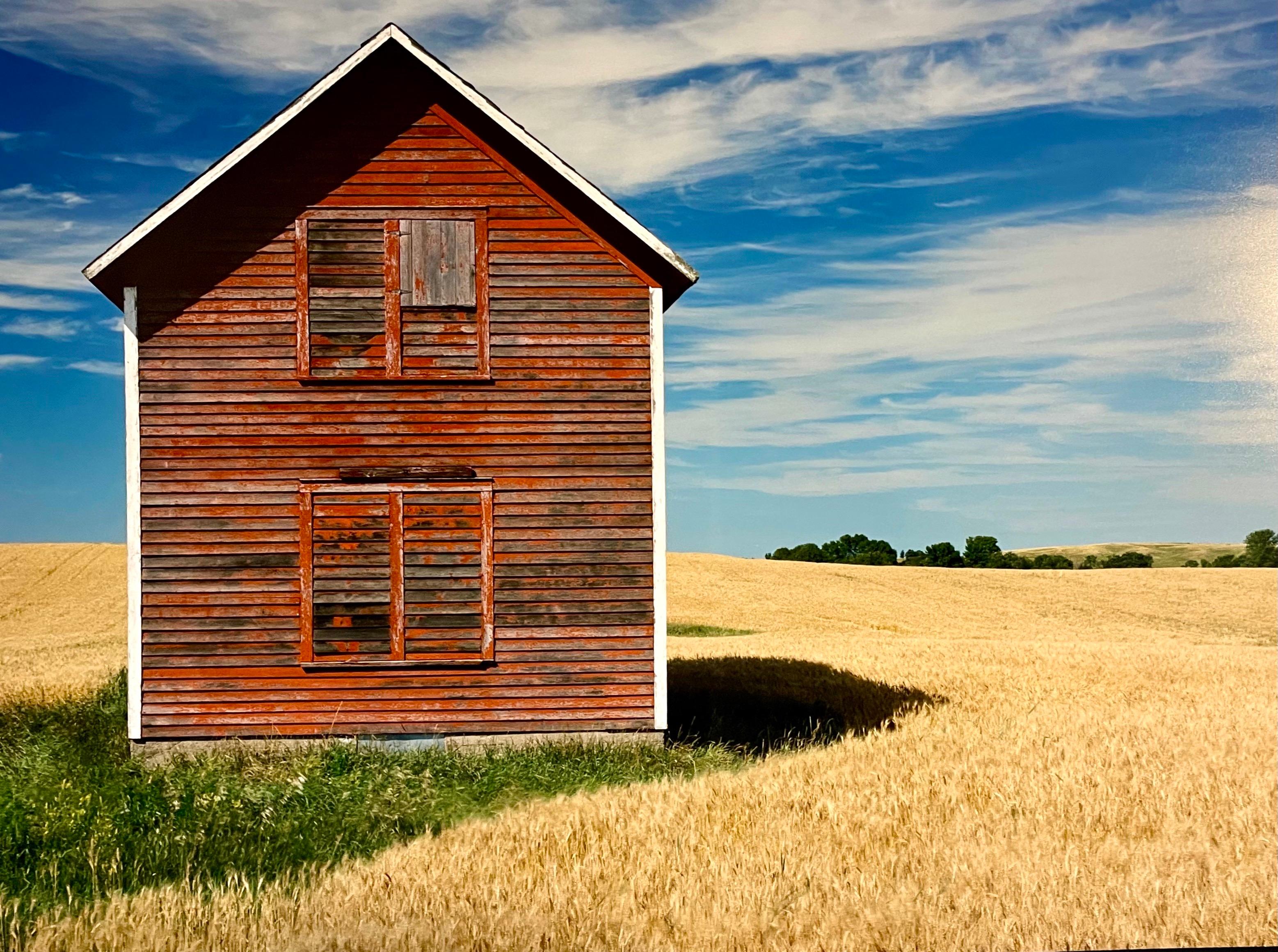 Farm, Summer Landscape, Large Panoramic Vintage Color Photograph Signed Photo 2