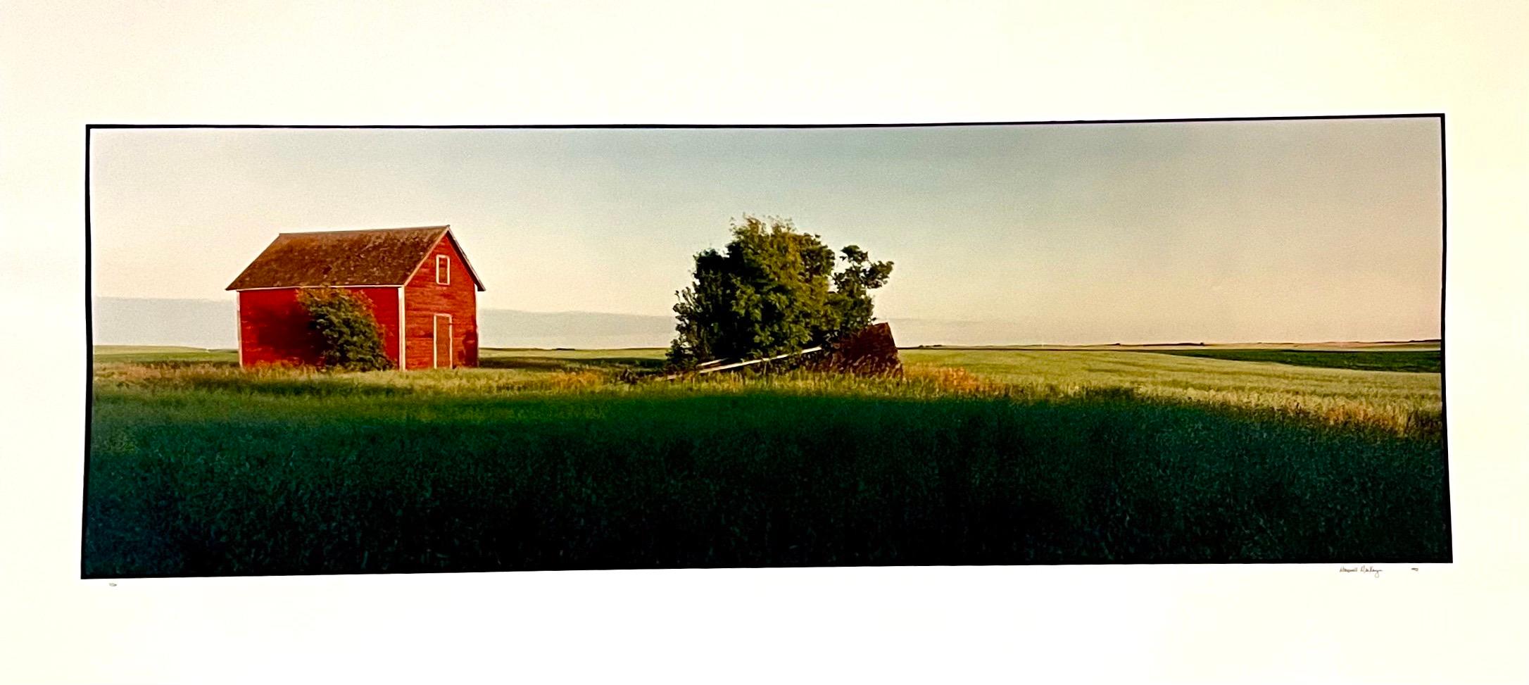 Farm, Summer Landscape, Large Panoramic Vintage Color Photograph Signed Photo 6
