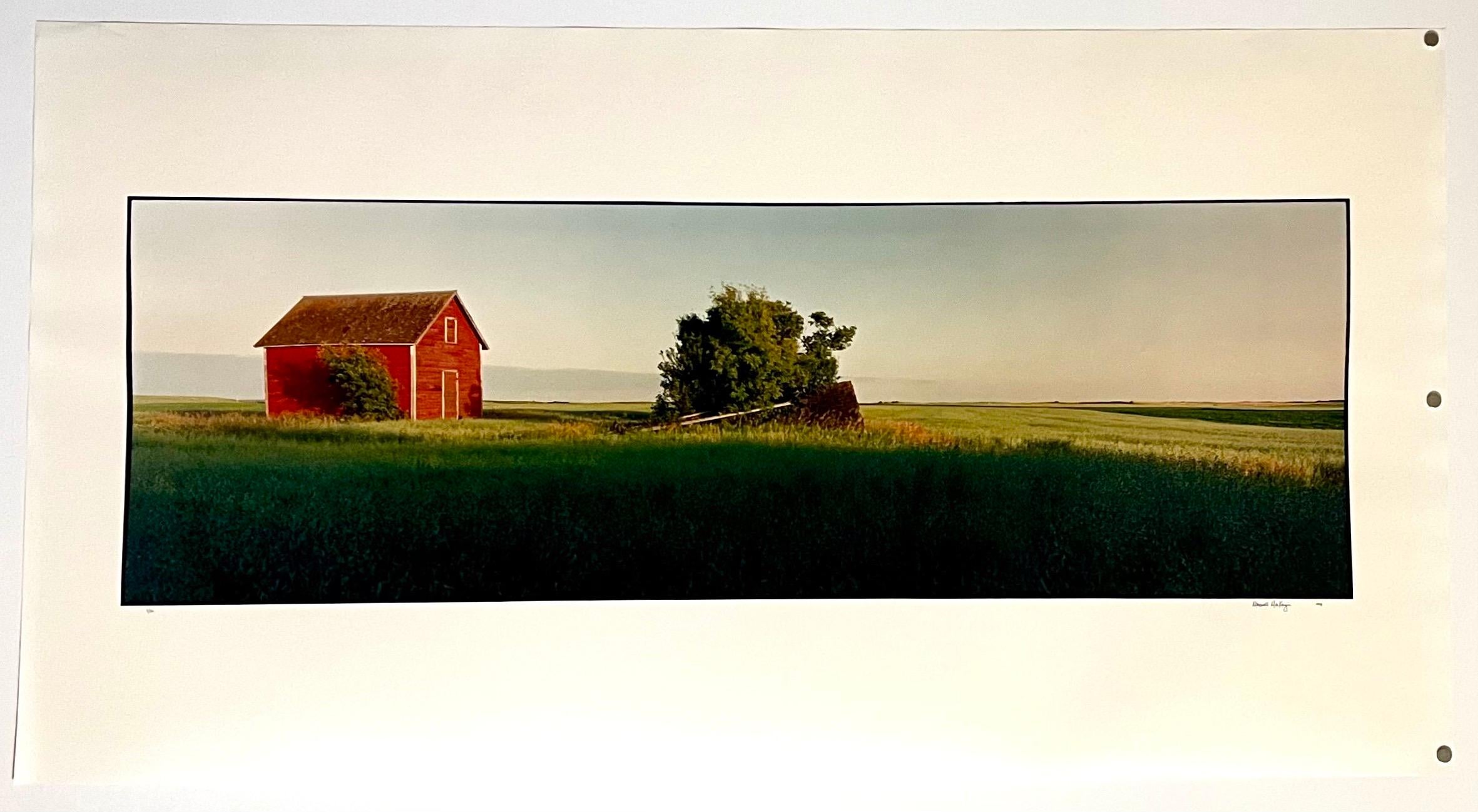 Farm, Summer Landscape, Large Panoramic Vintage Color Photograph Signed Photo 7
