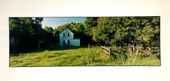 Farm Summer Landscape, Large Panoramic Vintage Color Photograph Signed Photo