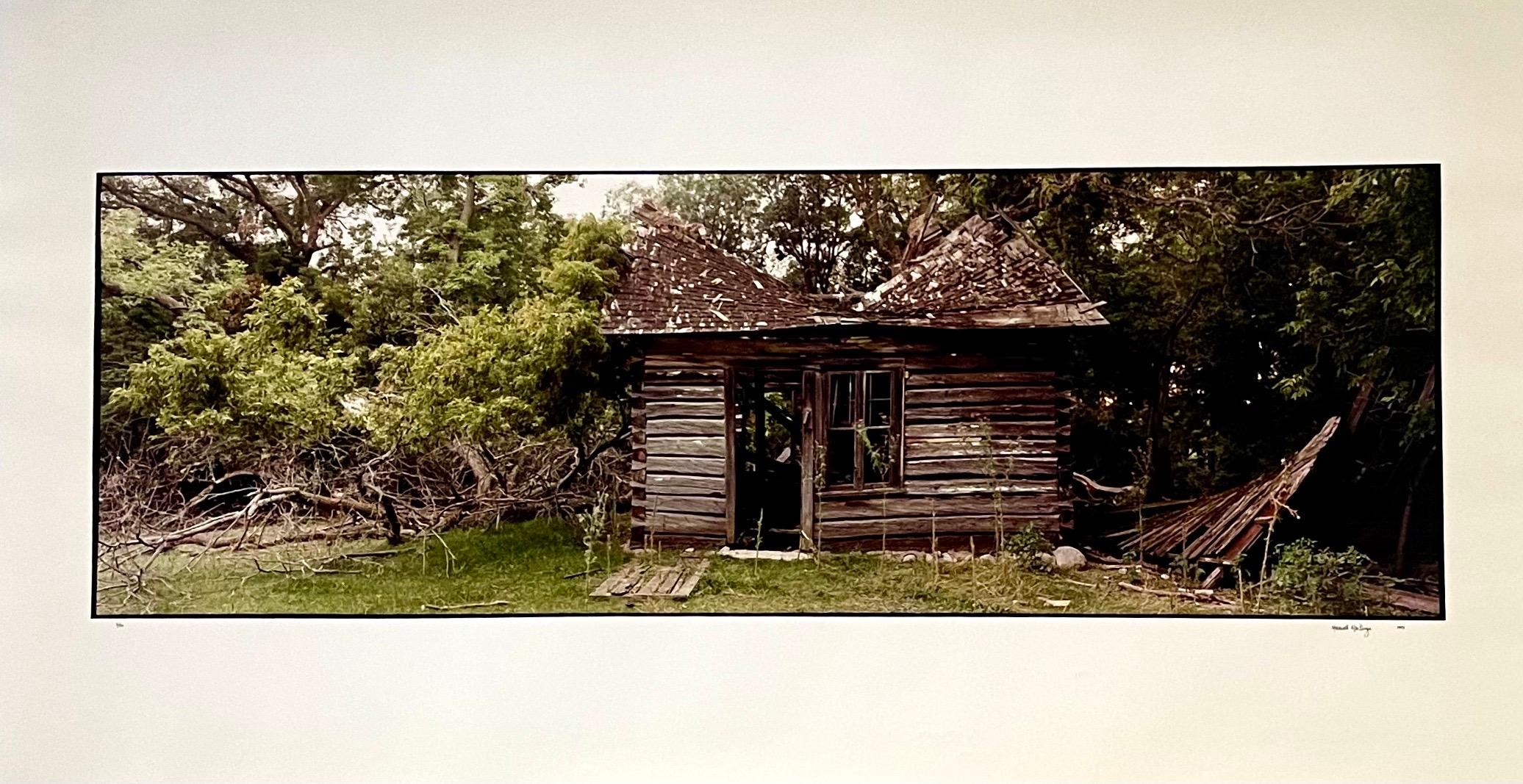 Maxwell Mackenzie Landscape Photograph – Bauernhof-Sommerlandschaft, große Panoramik-Vintage-Farbfotografie, signiertes Foto