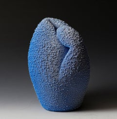 "Blue & White Pitcher #2", Contemporary, Ceramic, Sculpture, Mixed Media