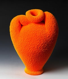"Orange Amphora #3", Contemporary, Mixed Media, Ceramic, Stoneware, Sculpture