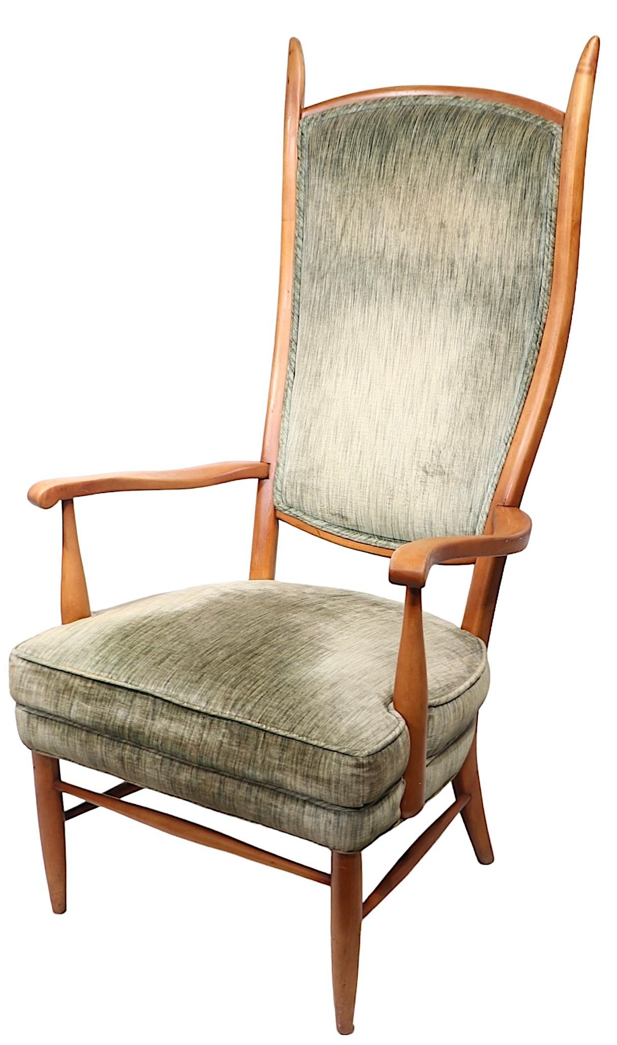 Maxwell Royal American High Back Arm Lounge Chair, 1950 ca. In condizioni buone in vendita a New York, NY