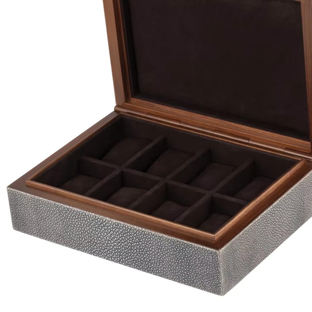 Hand-Crafted Maxwell Shagreen Watch Box For Sale
