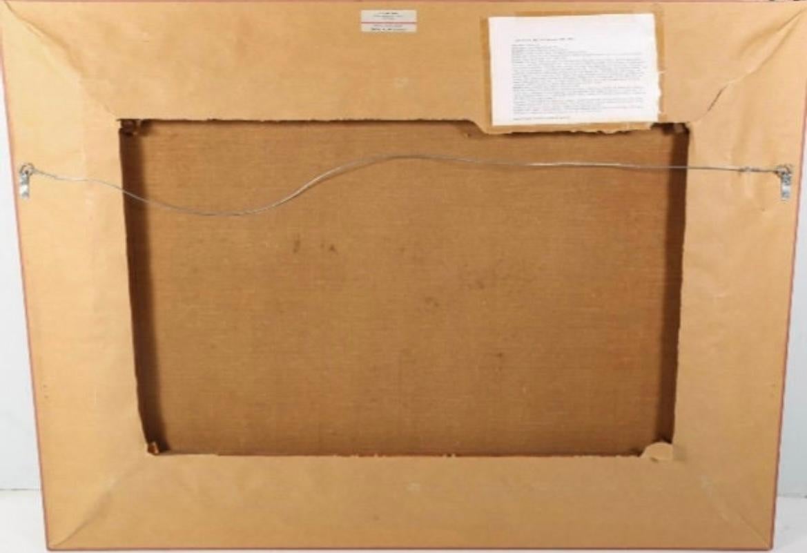con etiqueta de papel en el reverso que indica que se compró en Chirsites en abril de 1987 y proporciona la atribución, no verificada. En buen estado medidas 37x27