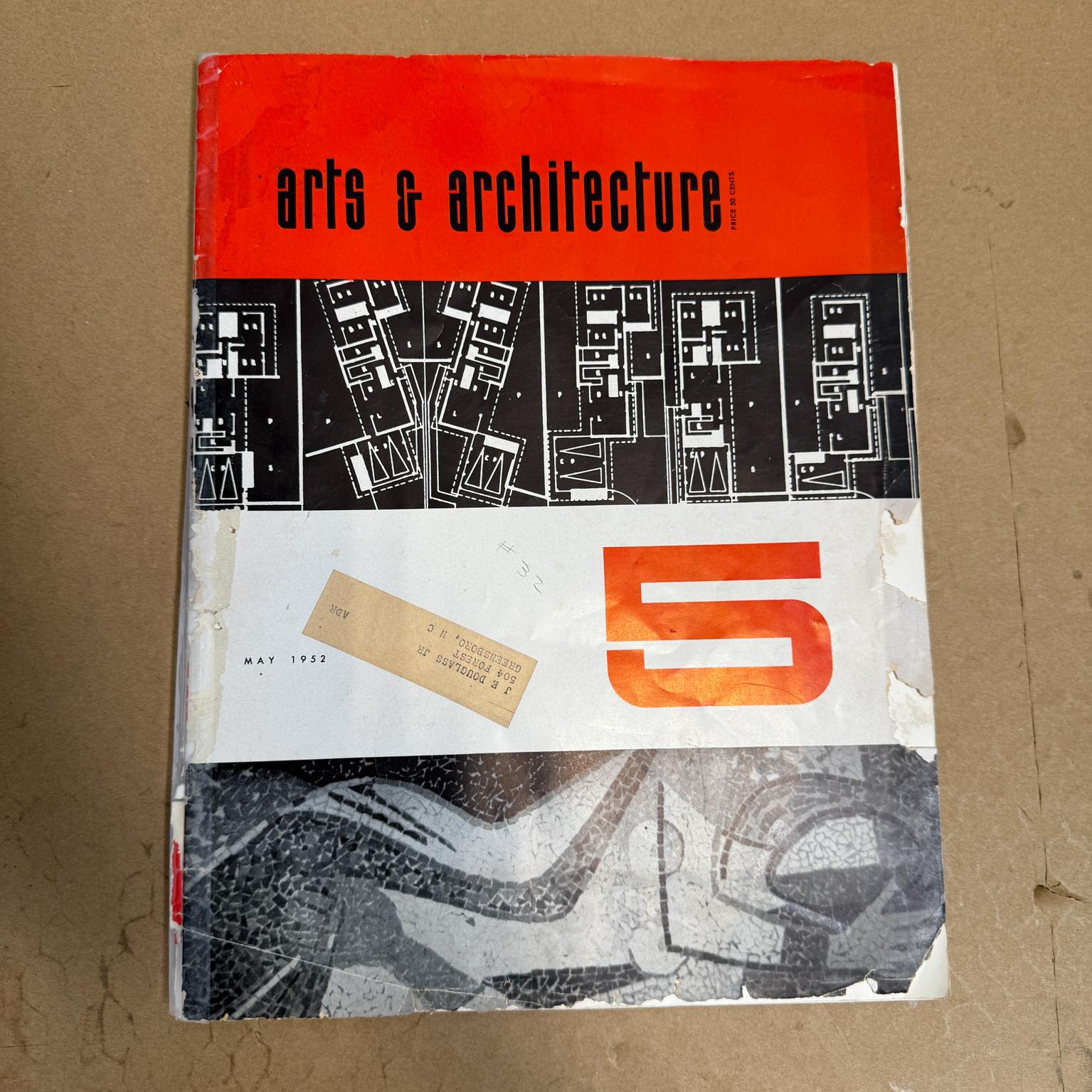 Vintage Modernism Arts & Architecture Magazine May 1952
John Entenza editor and publisher
9.75 W x 12.75 H
Preowned used vintage condition
Refer to all images