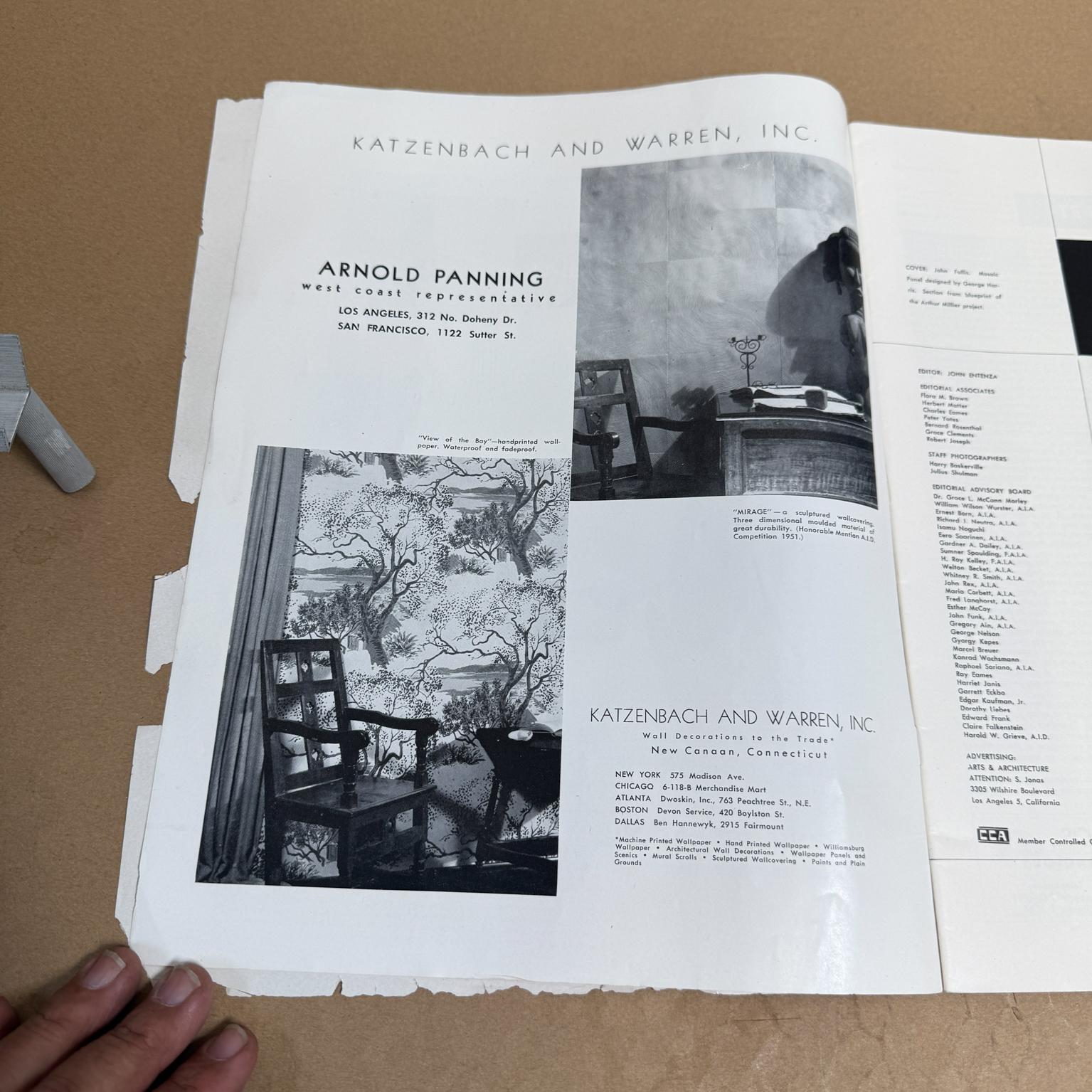 Paper May 1952 Arts & Architecture Magazine John Entenza Mid Century Modern