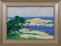 California Landscape, Near Carmel Ocean & Tree View, Cleveland Woman Artist