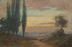 Early 20th Century European Landscape w/ Trees, Cleveland Woman Artist