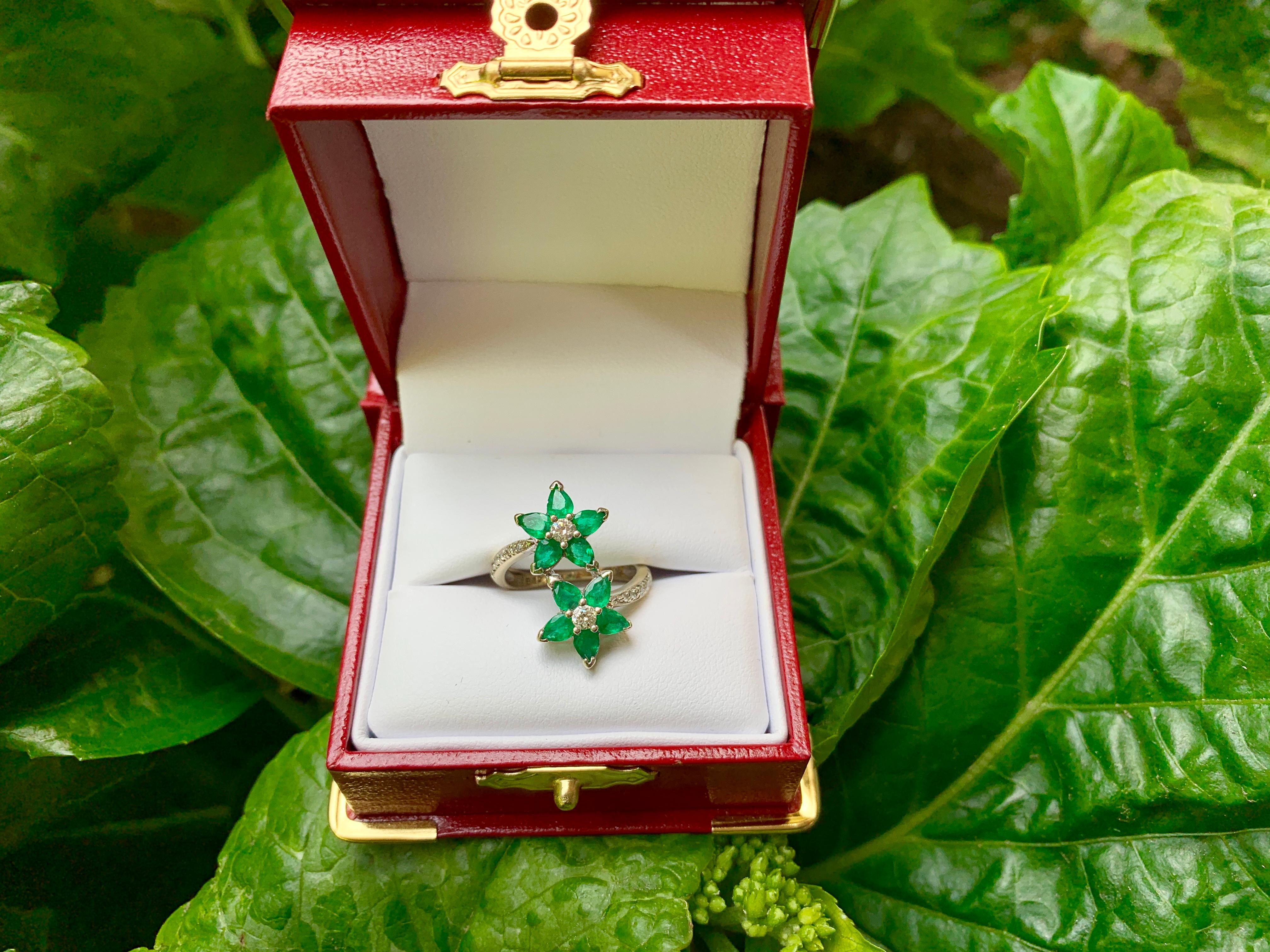 double emerald ring