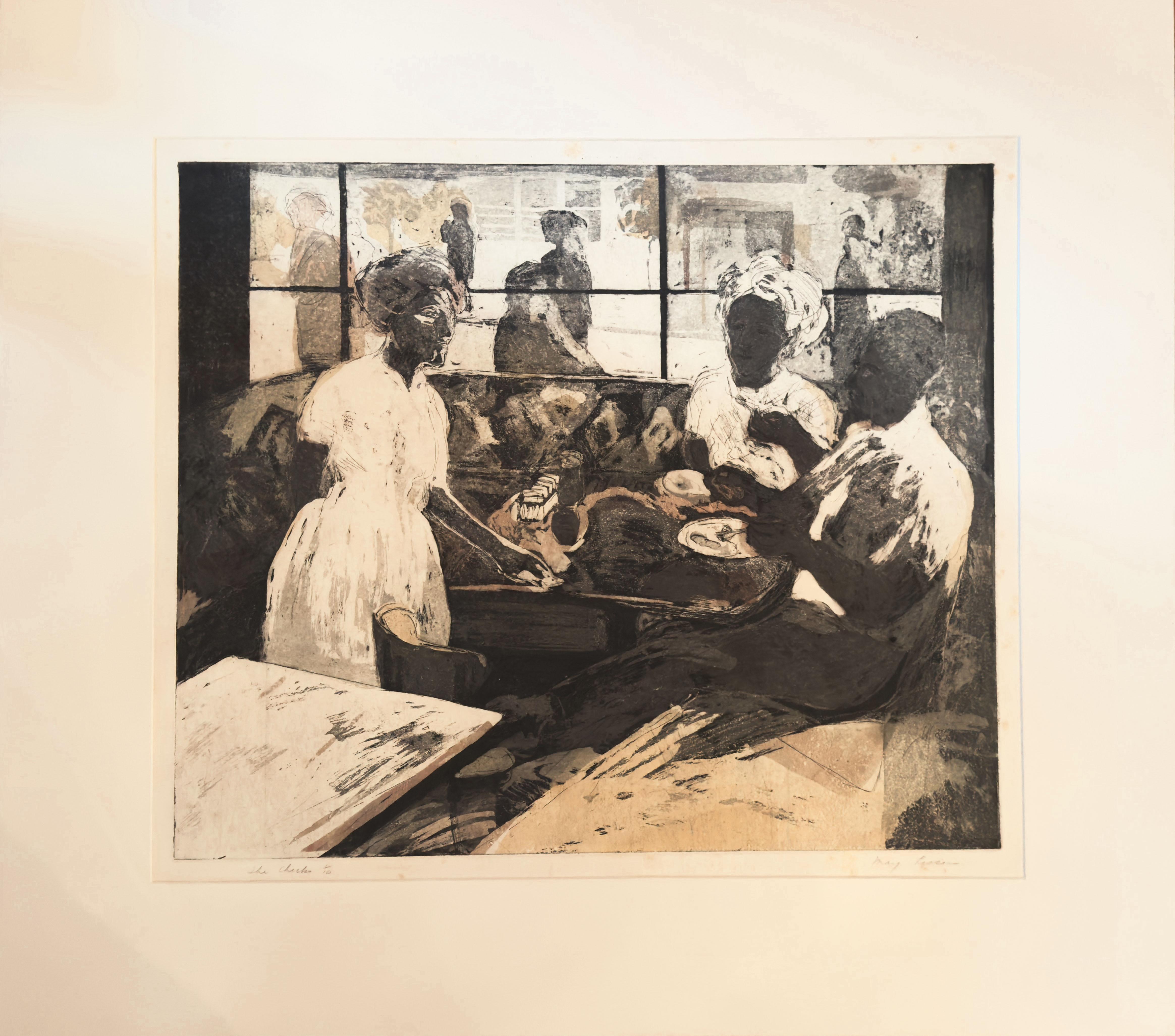 Figurative Print di May Hyman Lesser - The Check