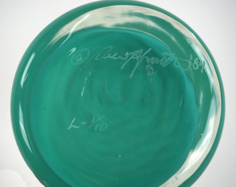 Vintage Art Glass Sculpture by Drew Smith For Sale at 1stDibs
