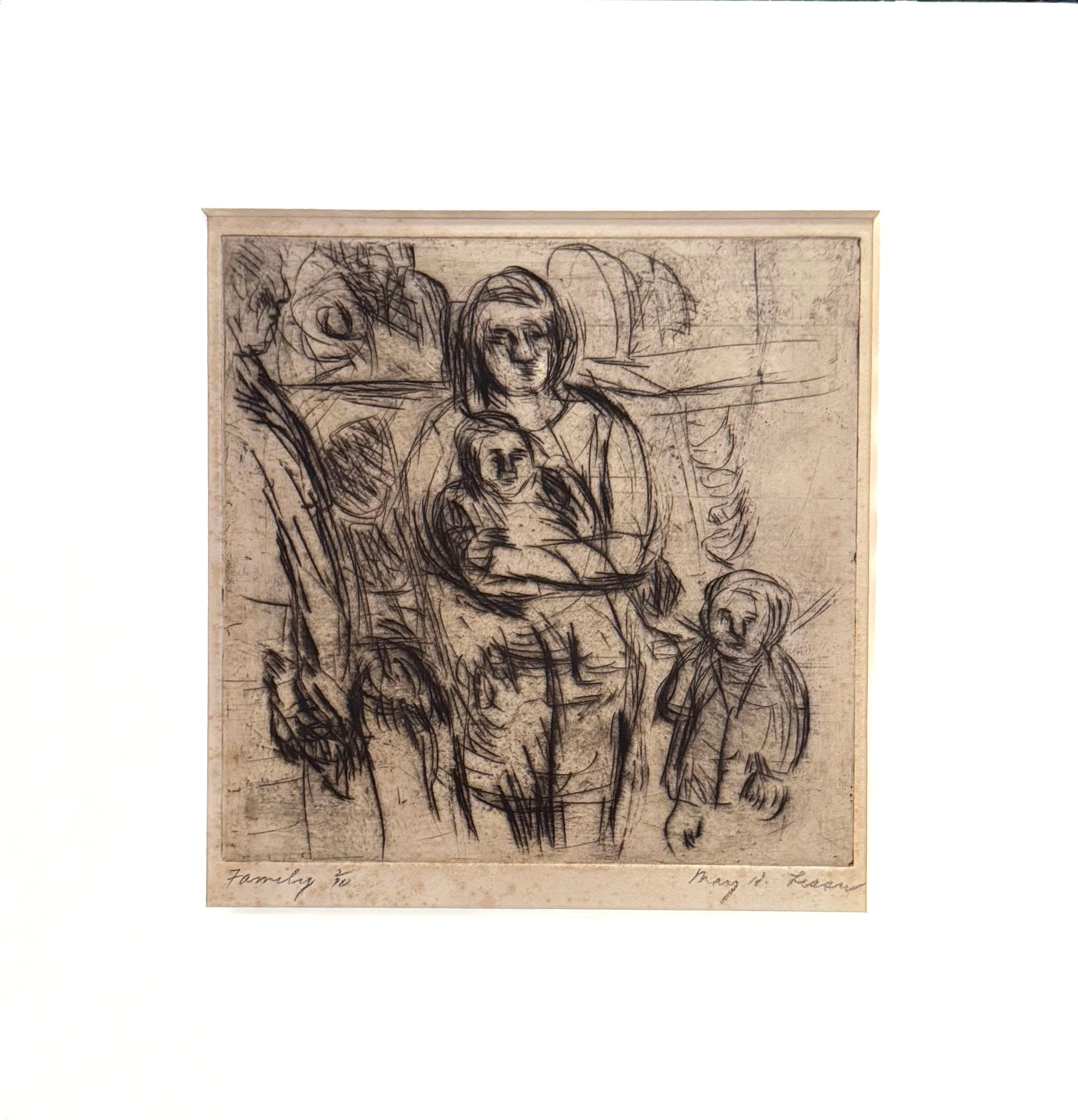 May Lesser Figurative Print – Family