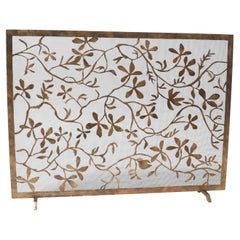 May Meadow Fire Screen in Aged Gold, Ready to Ship
