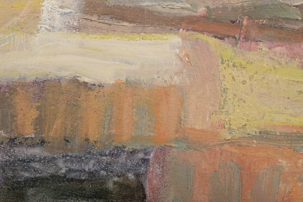 Other May Östberg, Swedish artist. Oil on board. Modernist landscape. 1965 For Sale