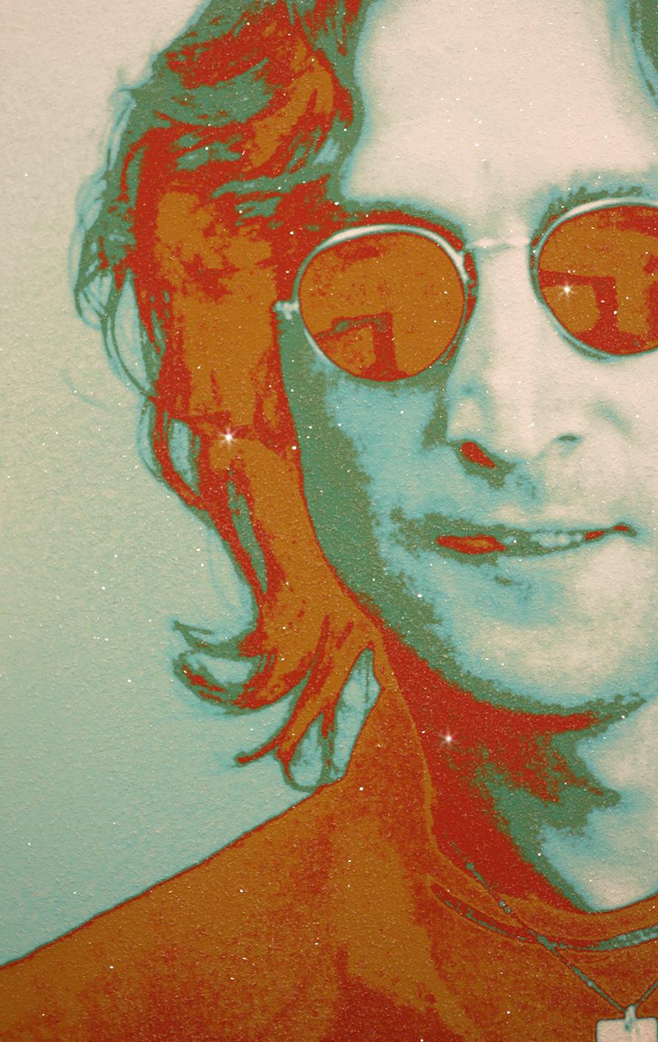 John Lennon Diamantstaub-Leinwand , 38x60 The Lost Weekend im Angebot 1