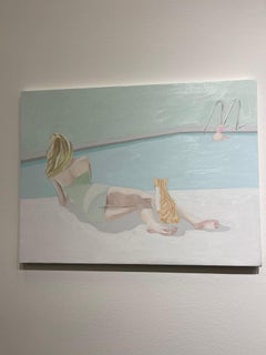 Georgian Contemporary Art by Maya Abashidze - Lady and a Cat
