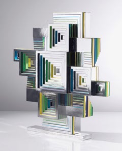 Maya Blue - Papiercollage auf Schaumstoffplatte 2025