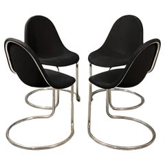 Retro "Maya" chairs designed by Giotto Stoppino for Bernini in the 1970s, Set of four 