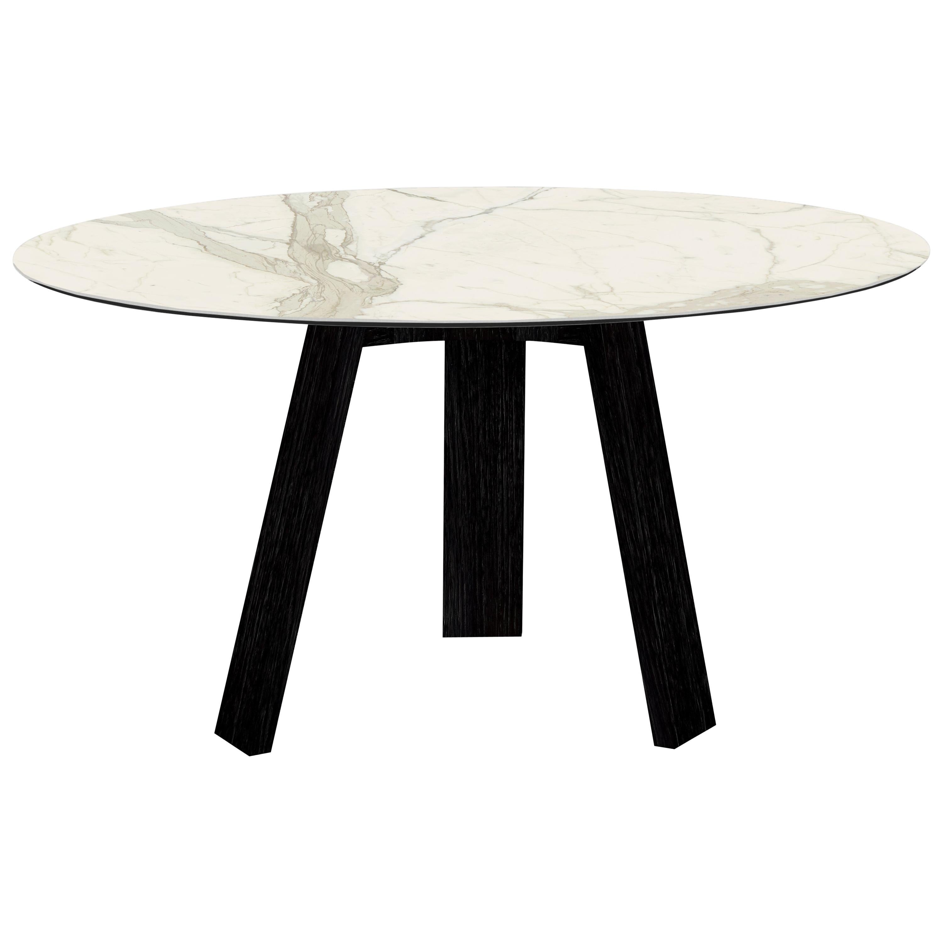 Maya Dining Table, Black-Stained Ash and Ceramic by Lars Beller Fjetland For Sale