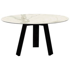 Maya Dining Table, Black-Stained Ash and Ceramic by Lars Beller Fjetland