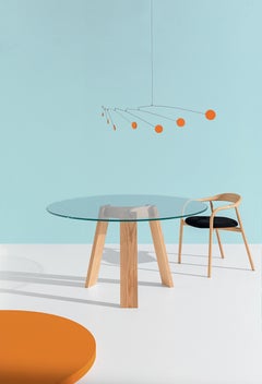 Maya Dining Table, Natural Ash and Glass by Lars Beller Fjetland