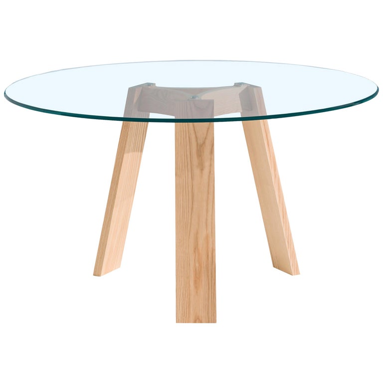 Maya Dining Table, Natural Ash and Glass by Lars Beller Fjetland For Sale
