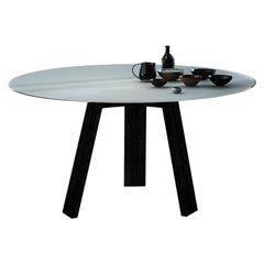 Maya Dining Table, Natural Ash and Materia Glass by Lars Beller Fjetland