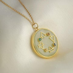 Moi Maya Elements of Life Gold and Gemstone Pendant Necklace