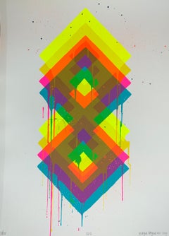 ""808"" 420 Maya Hayuk 2019 Imprimé tiré à la main embelli à la main Street Art Urban