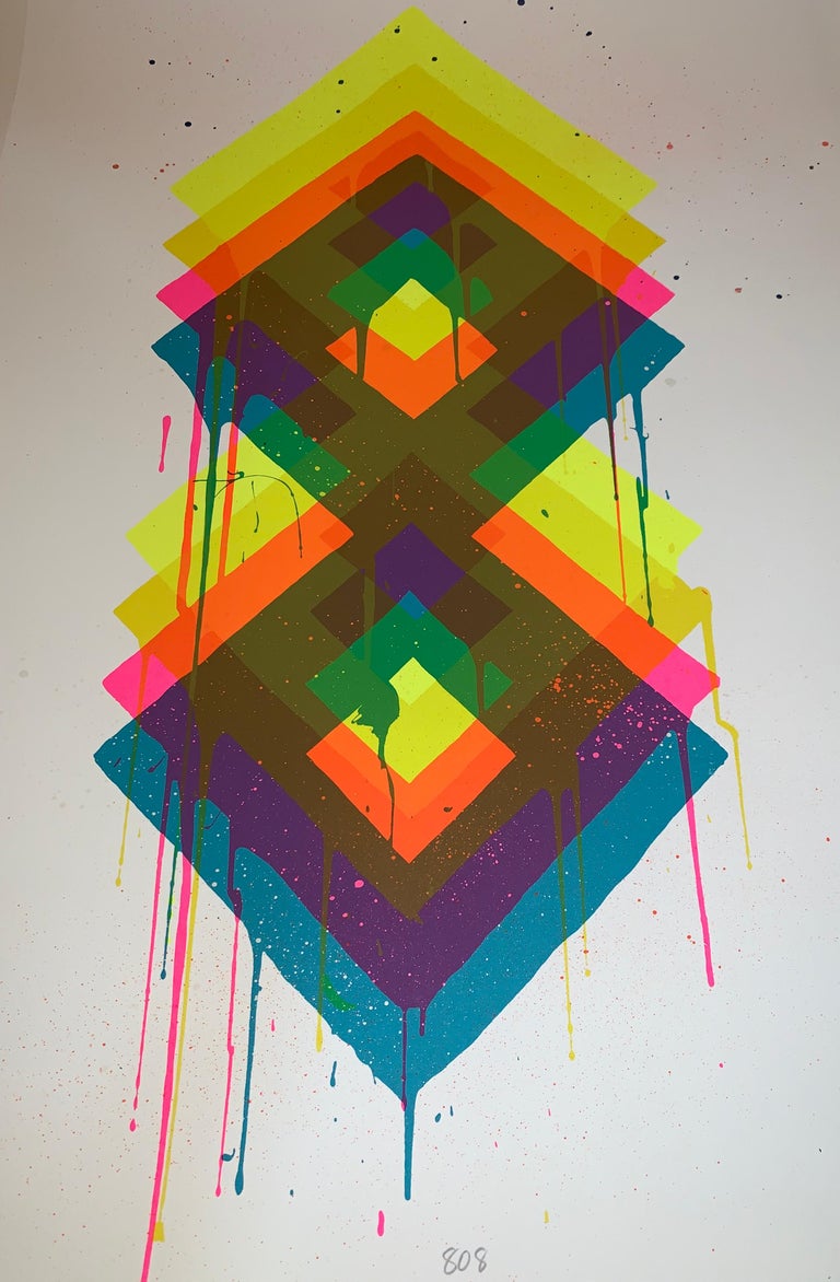 Maya Hayuk "808" 420 Maya Hayuk 2019 Hand Pulled Print Hand