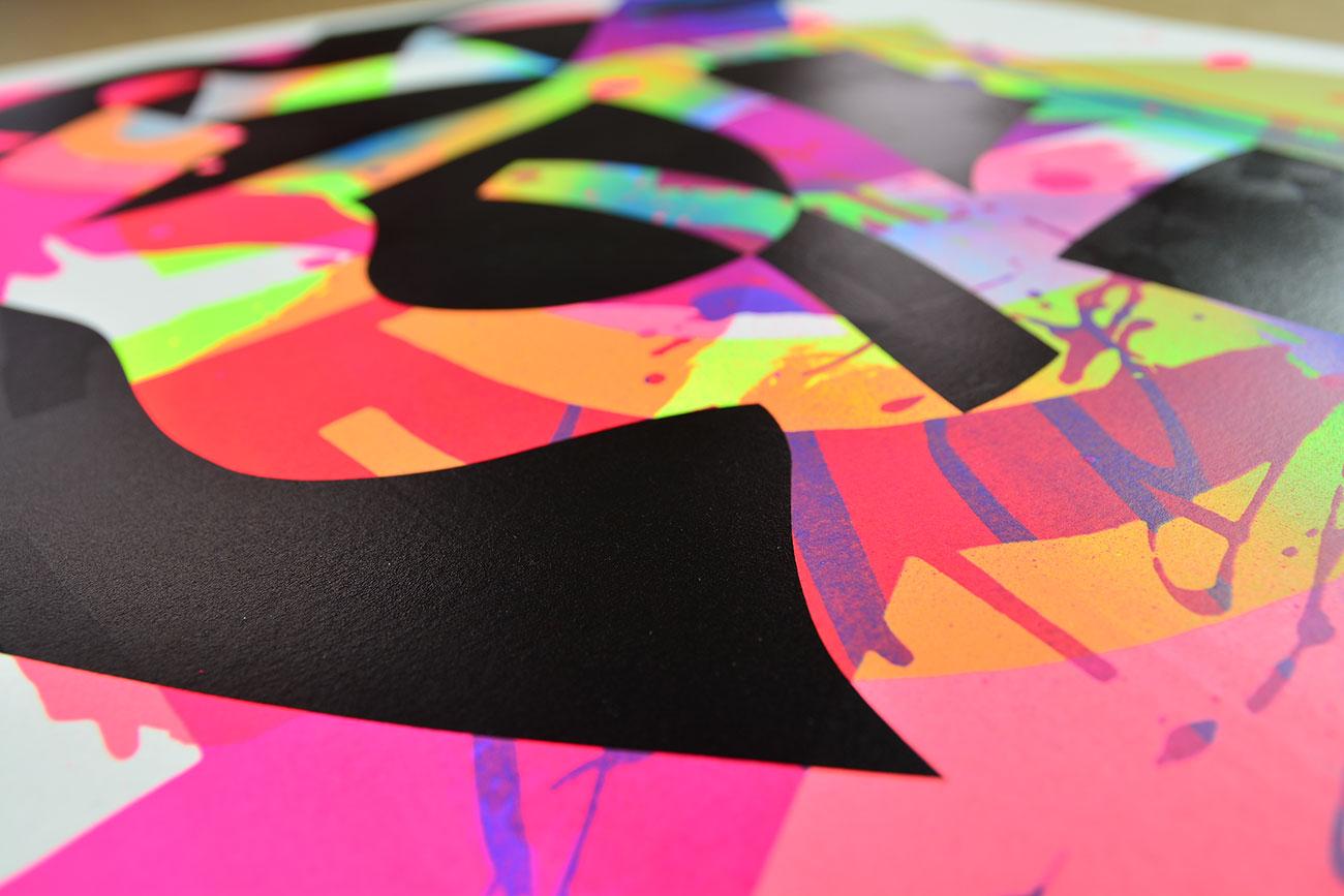 MAYA HAYUK: Swamp – handbemalter Druck, signiert und nummeriert, Abstrakte Kunst (Geometrische Abstraktion), Print, von Maya Hayuk