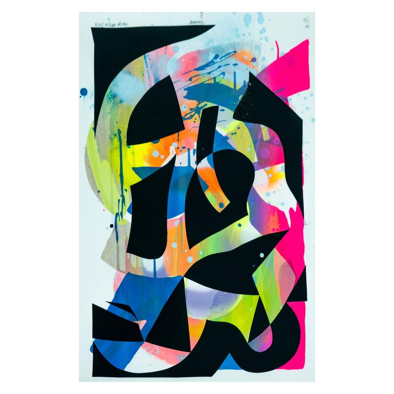 Swamp Maya Hayuk Screen Print on Silkscreen paper Signed and Numbered For Sale 1