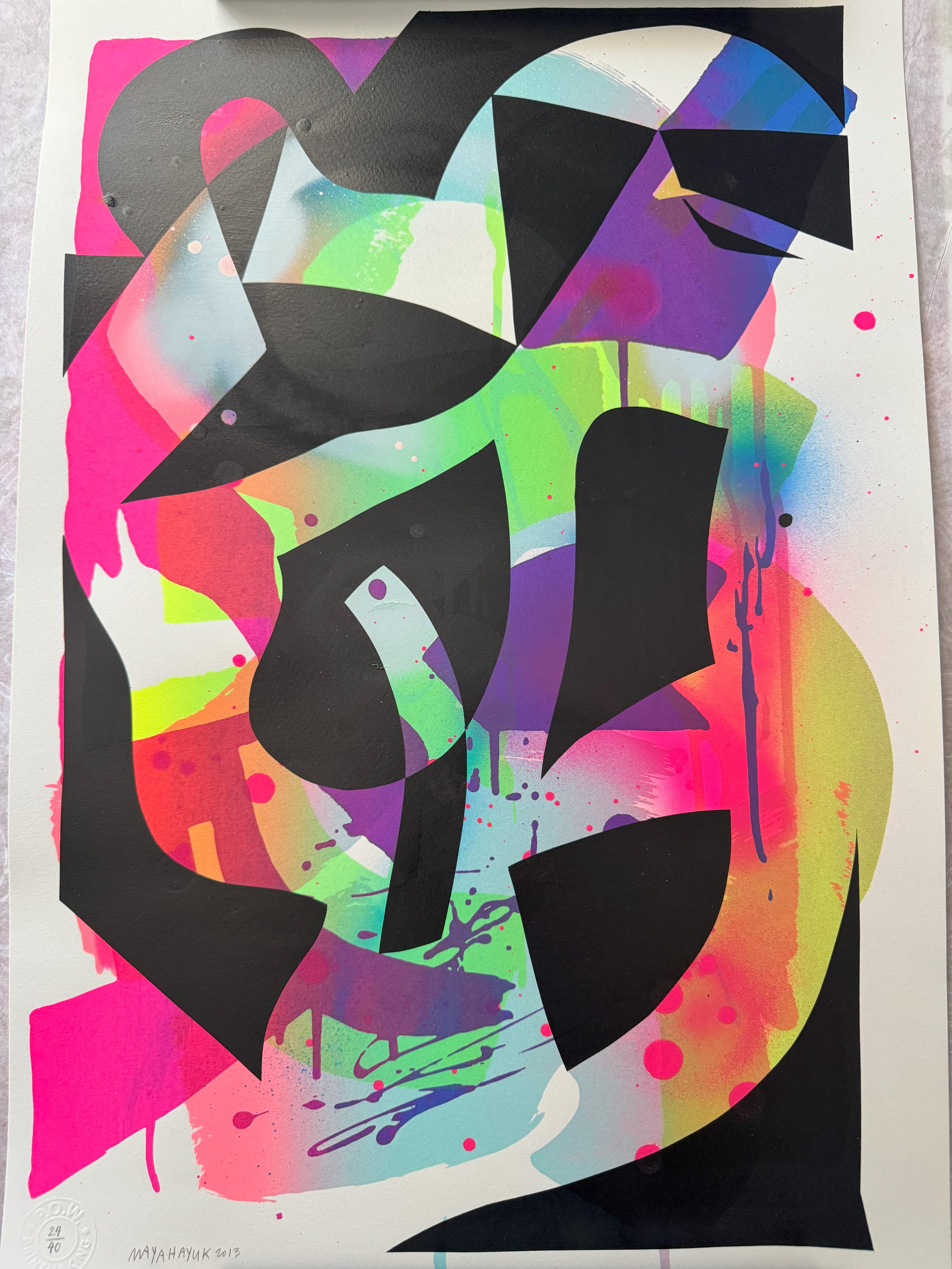 Swamp Maya Hayuk Screen Print on Silkscreen paper Signed and Numbered For Sale 2